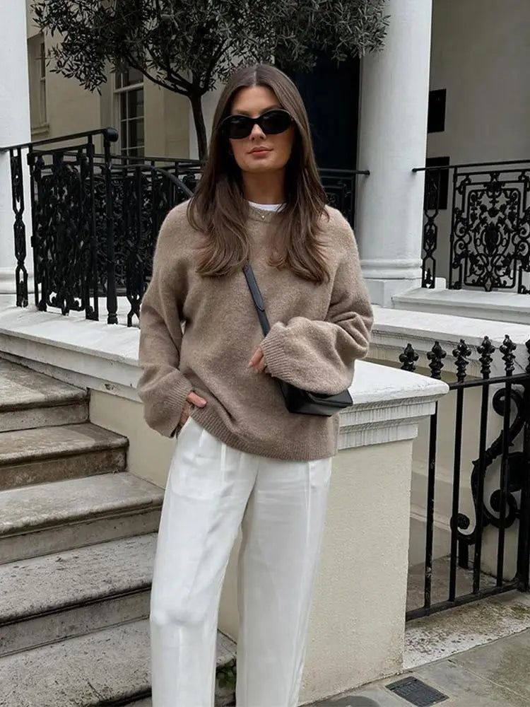 Oversized stickad tröja – Perfekt för en avslappnad och stilren look2