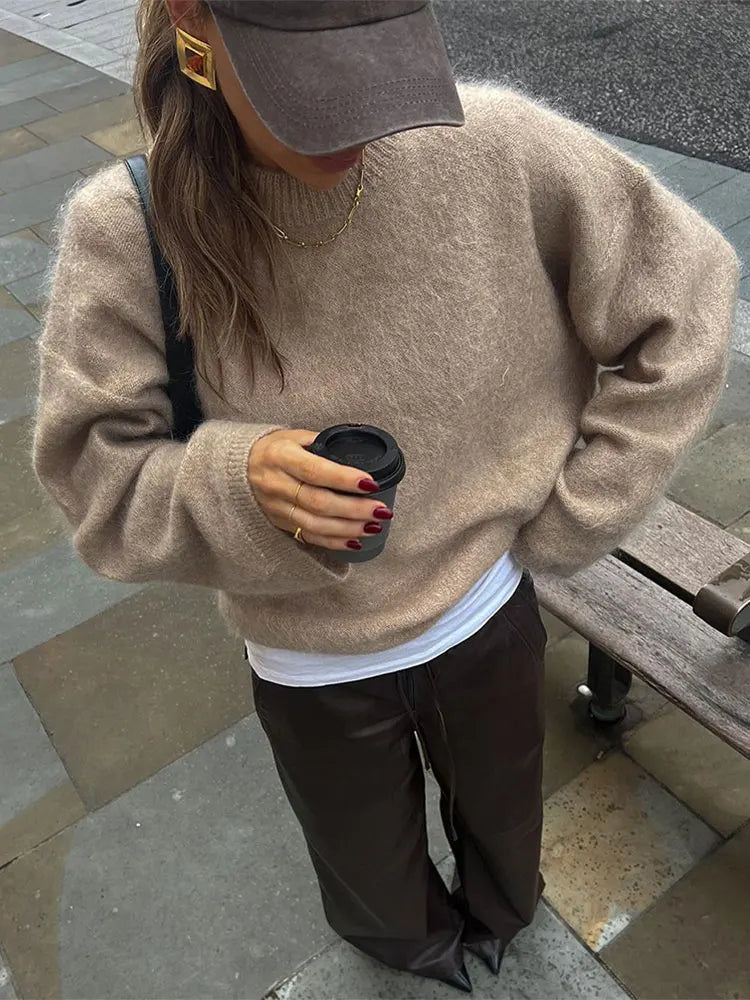 Oversized stickad tröja – Perfekt för en avslappnad och stilren look3