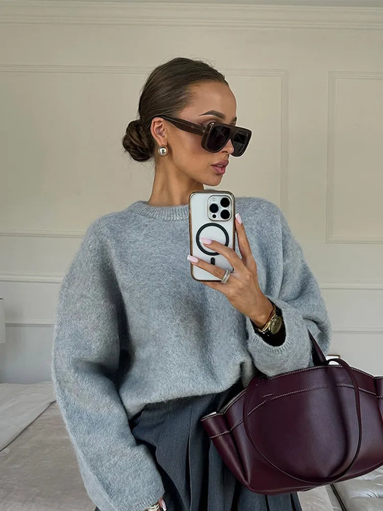 Oversized stickad tröja – Perfekt för en avslappnad och stilren look6
