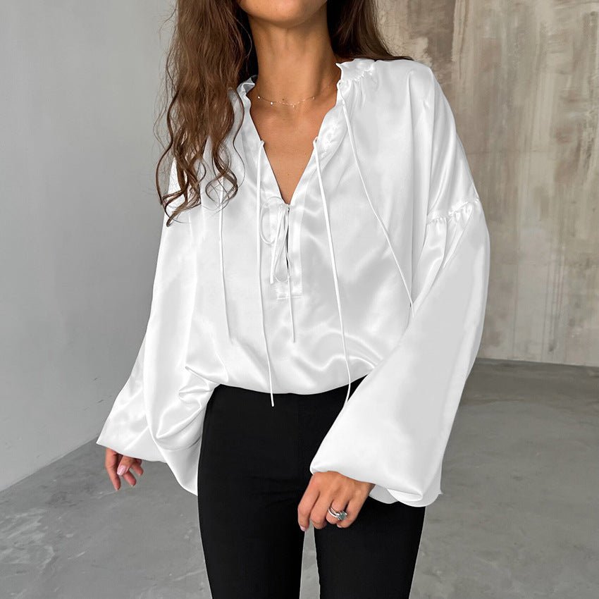 Damblus – 100 % satin – Smickrande passform – Mångsidig stil
