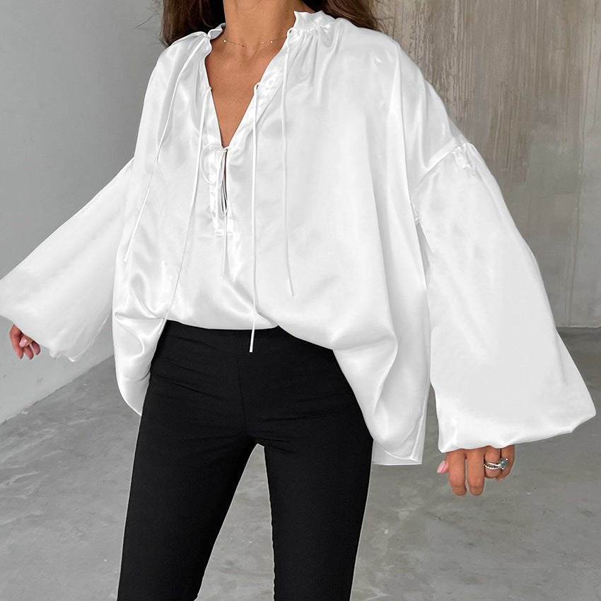 Damblus – 100 % satin – Smickrande passform – Mångsidig stil