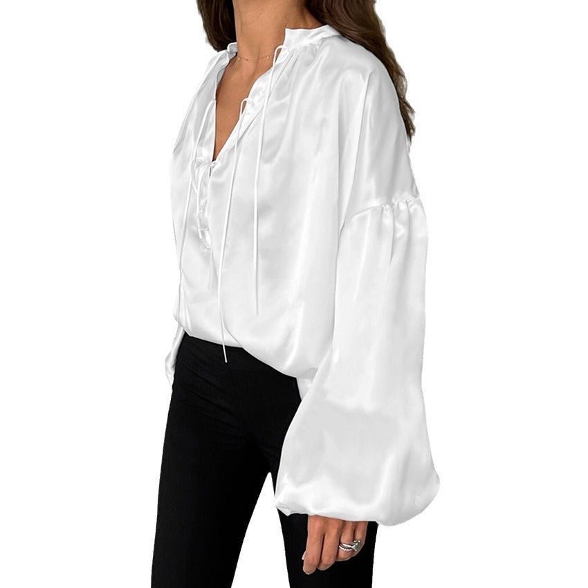 Damblus – 100 % satin – Smickrande passform – Mångsidig stil