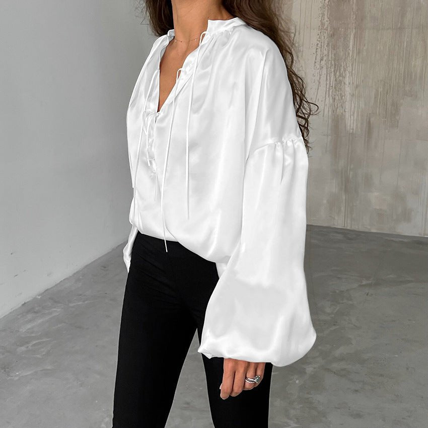 Damblus – 100 % satin – Smickrande passform – Mångsidig stil