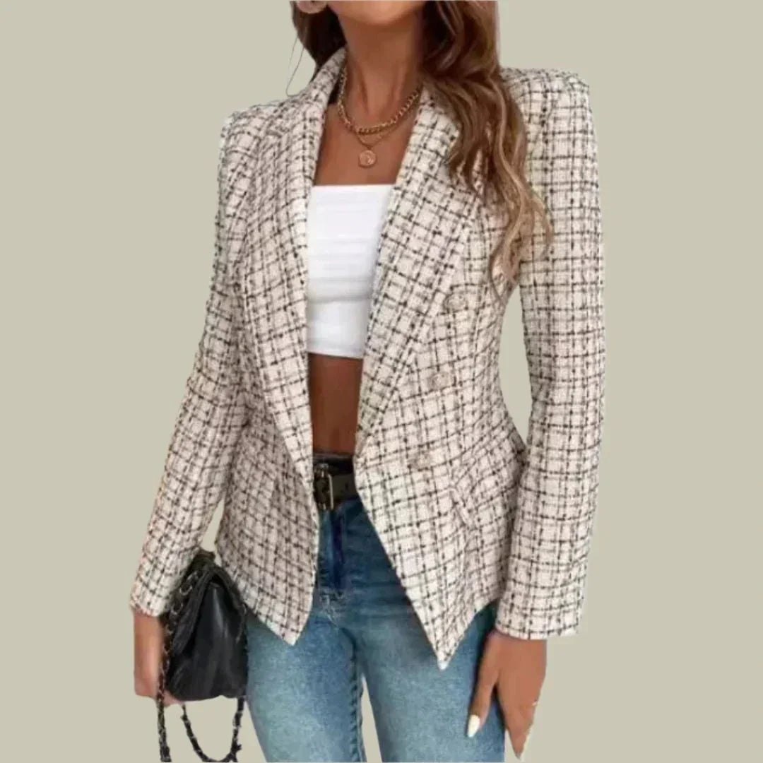 Elegant tweedblazer för tidlös stil och mångsidiga outfits