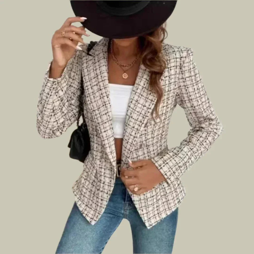 Elegant tweedblazer för tidlös stil och mångsidiga outfits
