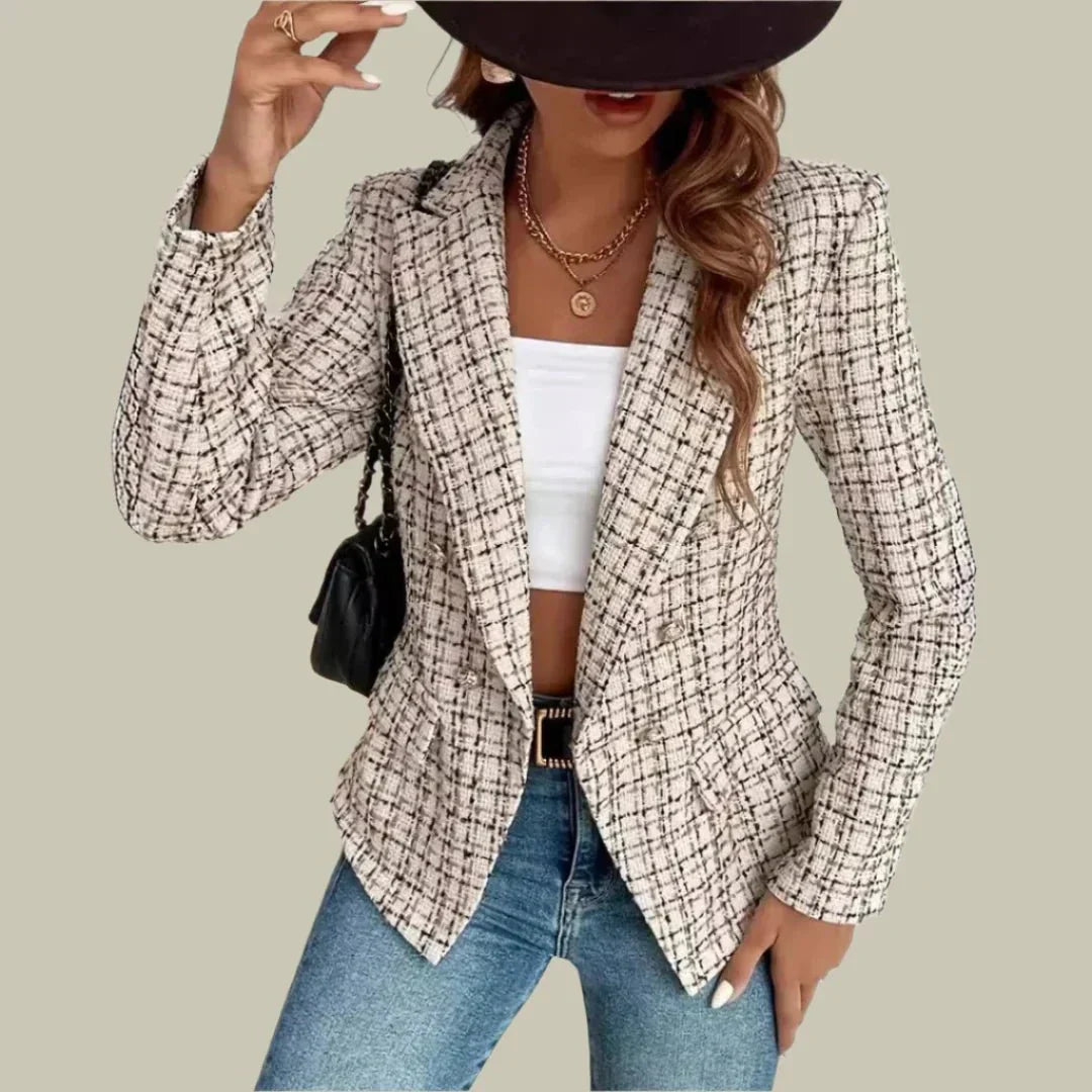 Elegant tweedblazer för tidlös stil och mångsidiga outfits