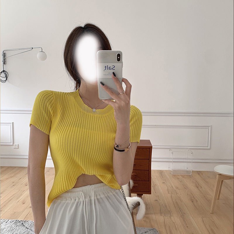 Knit Top för kvinnor – Premiumtyg – Tidlös design – Mångsidig stil