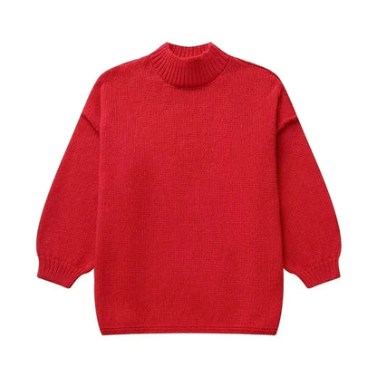 Oversized stickad tröja med puffärmar – Trendig och mysig4