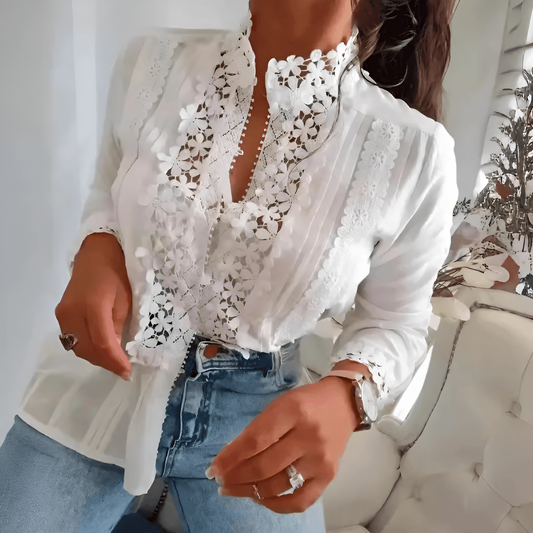Damblus – Blommönster – Lätt material – Tidlös stil