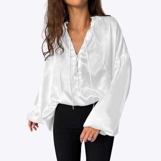 Damblus – 100 % satin – Smickrande passform – Mångsidig stil