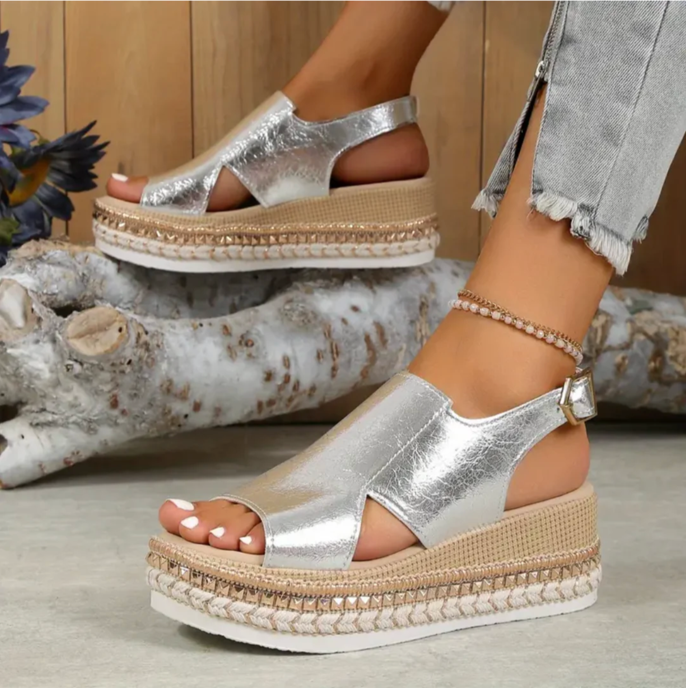 Dam sandaler – Bekväm passform – Halkfri sula – Elegant utseende