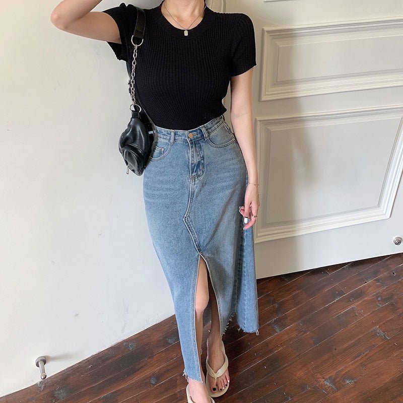 Knit Top för kvinnor – Premiumtyg – Tidlös design – Mångsidig stil