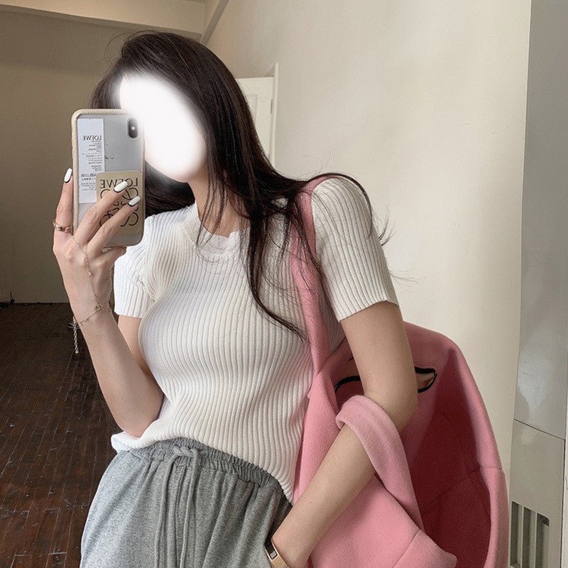 Knit Top för kvinnor – Premiumtyg – Tidlös design – Mångsidig stil